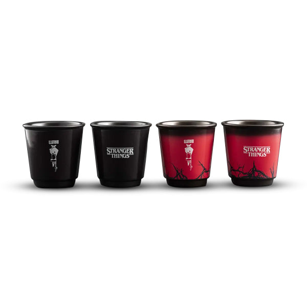 Bialetti Stranger Things Bicchierini Set of 4 espresso cups with themed artwork