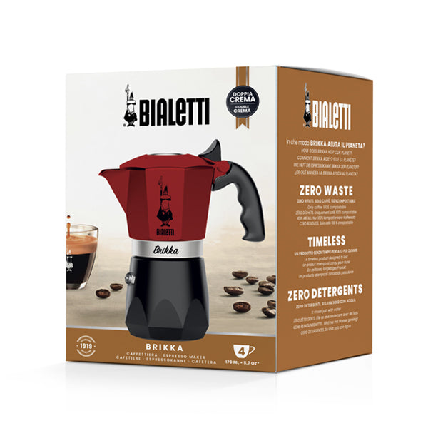 Bialetti Brikka Moka Pot red brewer