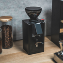 La Pavoni Kube Mill Coffee Grinder in black with 50mm flat burrs for precise espresso grinding.