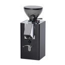 La Pavoni Kube Mill Precision Coffee Grinder in black, featuring 50mm flat burrs and stepless grind adjustment for precise espresso preparation.
