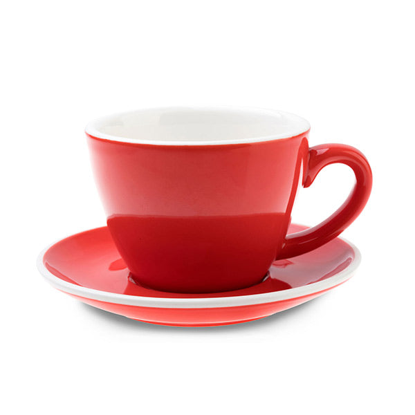 ACF Cup & Saucer 6 Set - 8oz Red