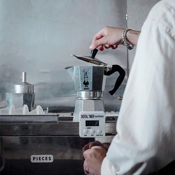 serving Stovetop moka pot