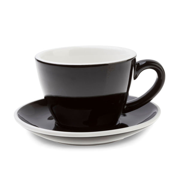 ACF Cup & Saucer 6 Set - 8oz Black