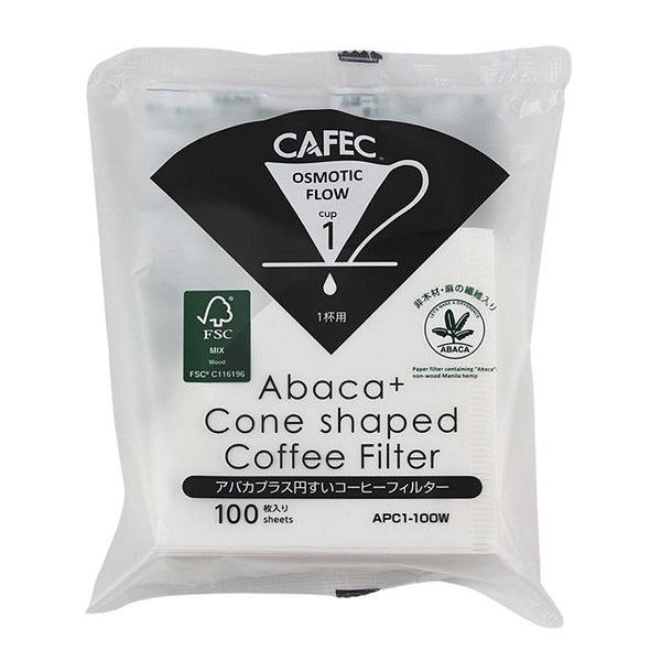 Cafec Abaca Plus Filter Papers 1-2 Cup 100pk