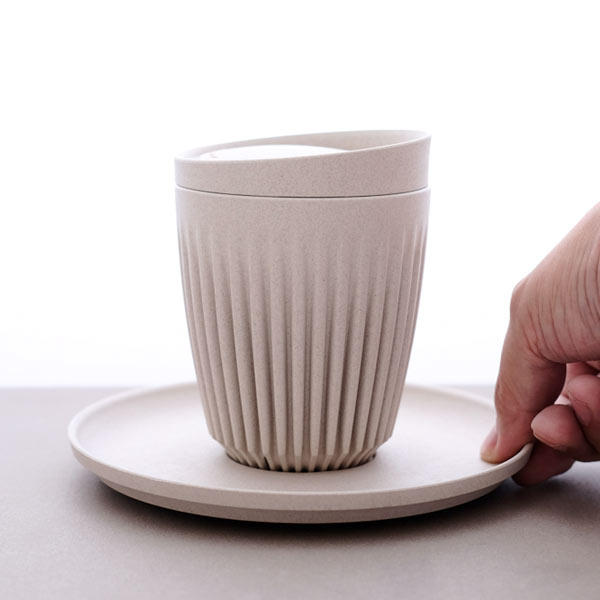 Huskee Natural Cup w Lid