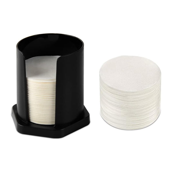 AeroPress black coffee filter holder accessory for organising and storing paper filters