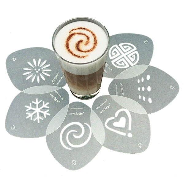 Aerolatte 6-Piece Cappuccino Art Stencil Set