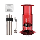 Aeropress Clear Coffee Maker Bundle Ten Mile Tall Red Bundle
