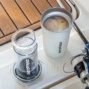 AeroPress Go Plus coffee maker portable press brewer with compact travel design for brewing anywhere