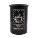 Airscape 7 inch limited edition engraved art series black coffee bean storage canister with airtight lid