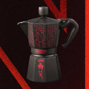 Bialetti Stranger Things Moka Express 6 Cup stovetop espresso maker with Hawkins artwork