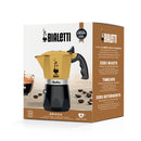 Bialetti Brikka Moka Pot yellow brewer
