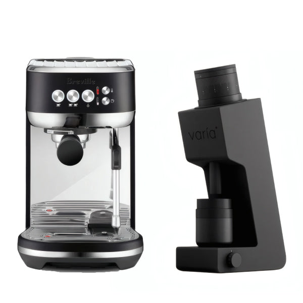 Breville Bambino Plus Black Truffle Varia VS4 Black Espresso Machine Bundle