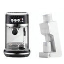 Breville Bambino Plus Black Truffle Varia VS4 White Espresso Machine Bundle