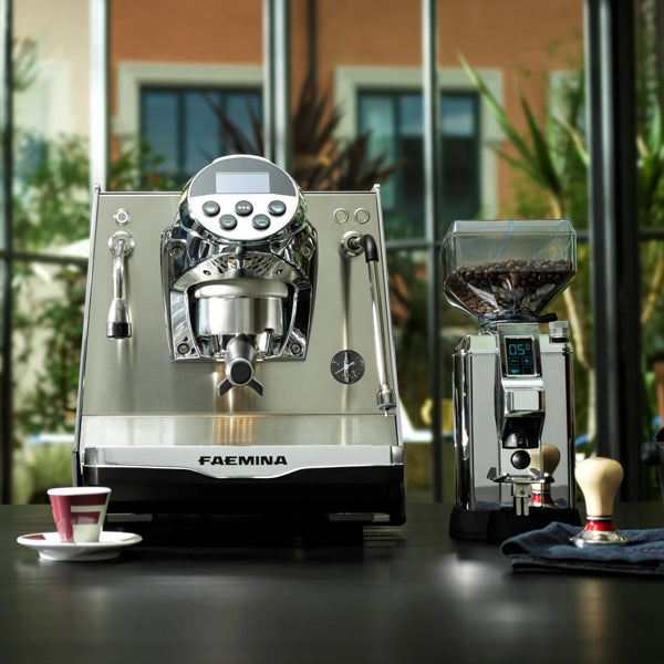 Faema Touch Coffee Grinder with espresso machine