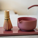 Fellow matcha tea set desert rose ceramic bowl and whisk