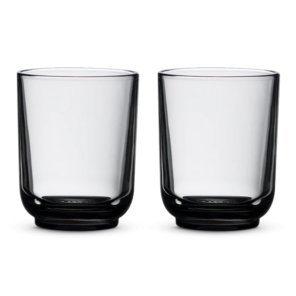 Fellow Pirch latte glasses smoke grey