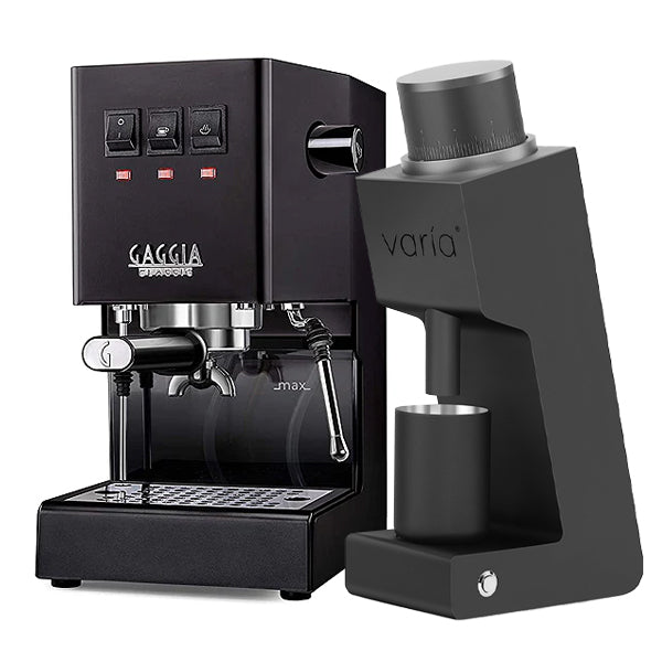 Gaggia Classic Evo Black Bundle with Varia VS3 Black