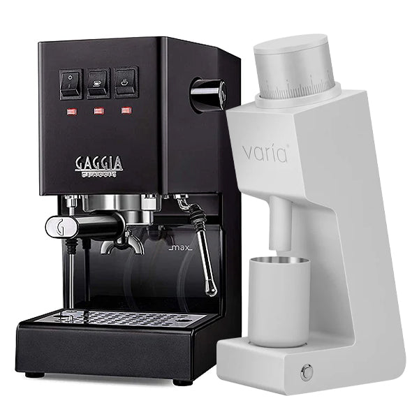 Gaggia Classic Evo Black Bundle with Varia VS3 Silver