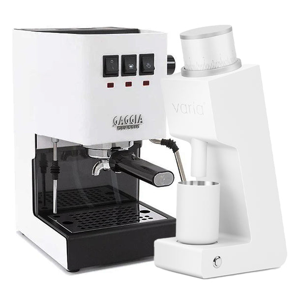 Gaggia Classic Evo White Bundle with Varia VS3 White