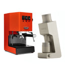 Gaggia Classic E24 Lobster Red Varia VS4 Sandstone Espresso Machine Bundle