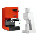 Gaggia Classic E24 Lobster Red Varia VS4 White Espresso Machine Bundle
