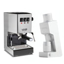 Gaggia Classic E24 Stainless Steel Varia VS4 White Espresso Machine Bundle