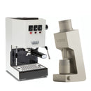 Gaggia Classic E24 White Varia VS4 Sandstone Espresso Machine Bundle