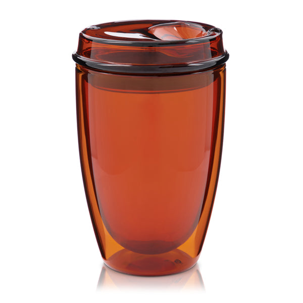 GoodCuppa The Big Reusable Glass Cup Amber