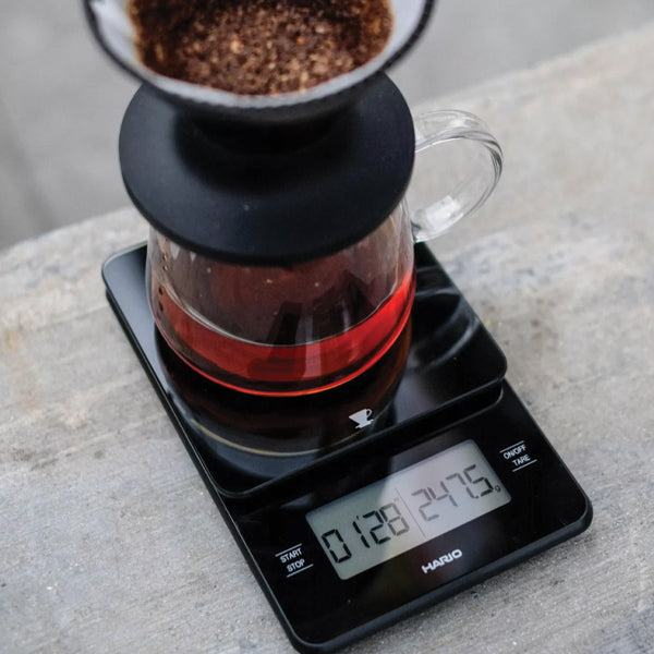 Hario Barista Glass Scale Black with Digital Timer