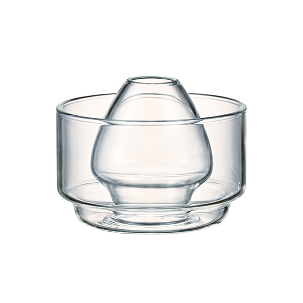 Hario Chasen Stand & Bowl 100 ml in Clear Glass, whisk drying stand and small matcha bowl combo