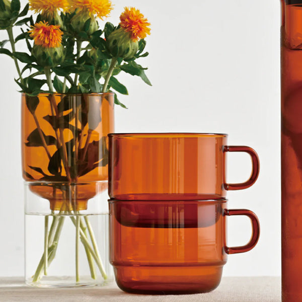 Hario Colours Stacking Mug Cups Amber