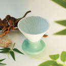 Turquoise Hario Switch RAN Handle-Free Ceramic Dripper