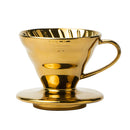 Hario P.V.D. V60 Dripper Size 01 in Gold Finish, PVD-coated