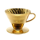 Hario P.V.D. V60 Dripper Size 02 in Gold Finish, PVD-coated