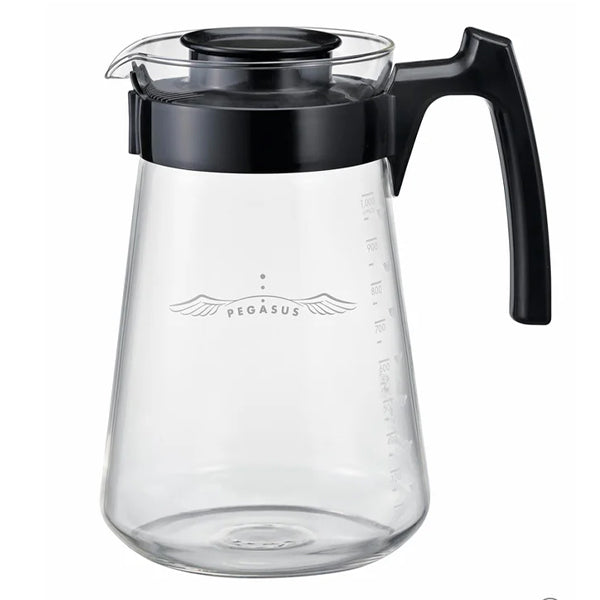 HARIO Pegasus Gocciolatore Per Caffè A Fondo Piatto - Misura 03 In Plastica Trasparente Con Segni Volumetrici - Compatibile Con Server V60 - 2