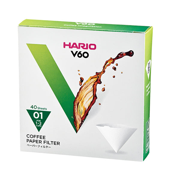 Hario V60 VCF 01 Paper Filters 40pk White Box