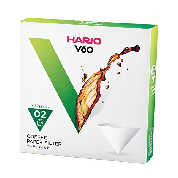 Hario V60 VCF 02 Paper Filters 40pk White Box