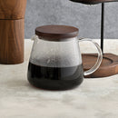 Hario Glass Coffee Server with Walnut Lid, 600ml Size