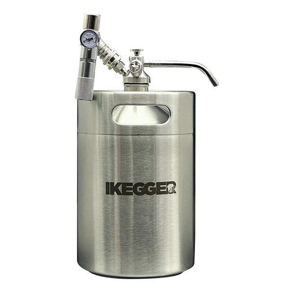 IKegger Nitro Coffee Keg Push Button Tap & Regulator 4L Stainless