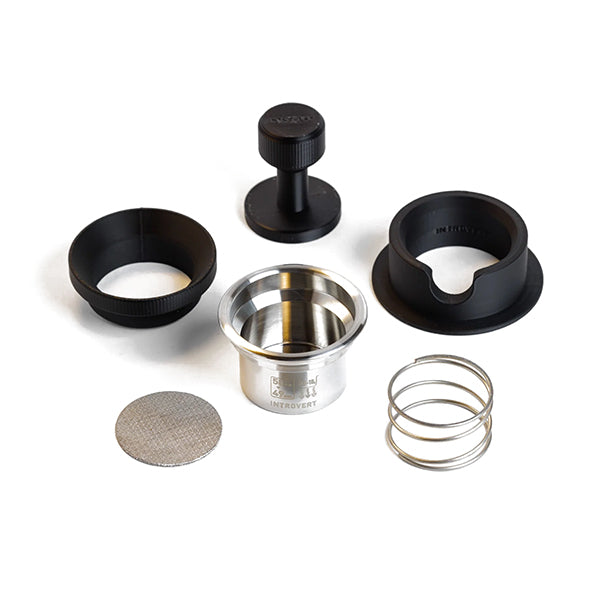 Introvert Step Down Basket 58 to 49mm Alpha Version designed for precise espresso extraction