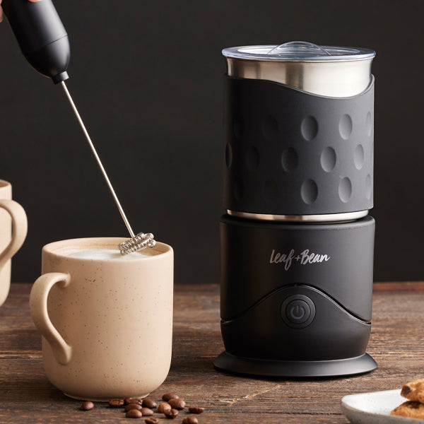 Leaf and Bean Electric Magnetic Milk Frother Warmer