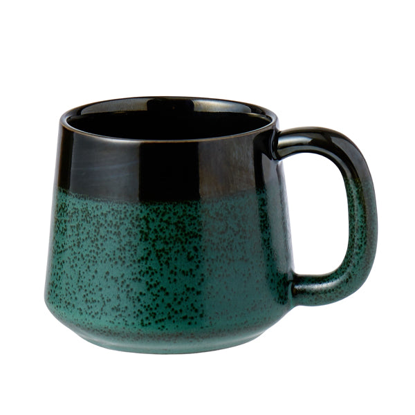 Leaf & Bean Stoneware Mug Green