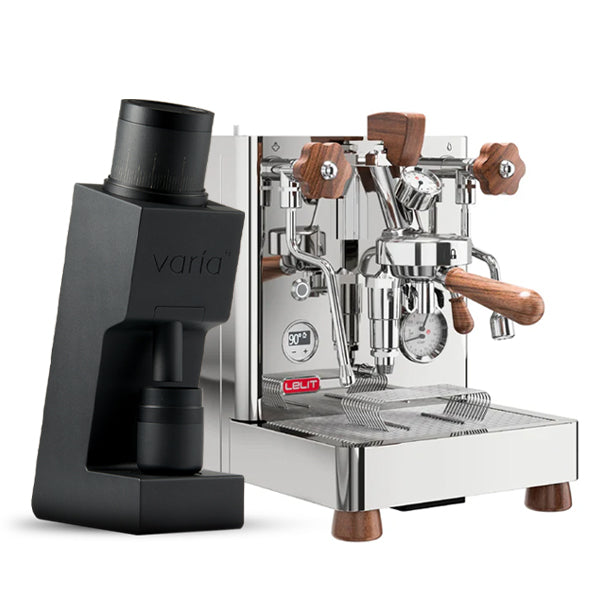 Lelit Bianca V3 PL162T Coffee Machine Stainless With Varia VS6 Grinder Black