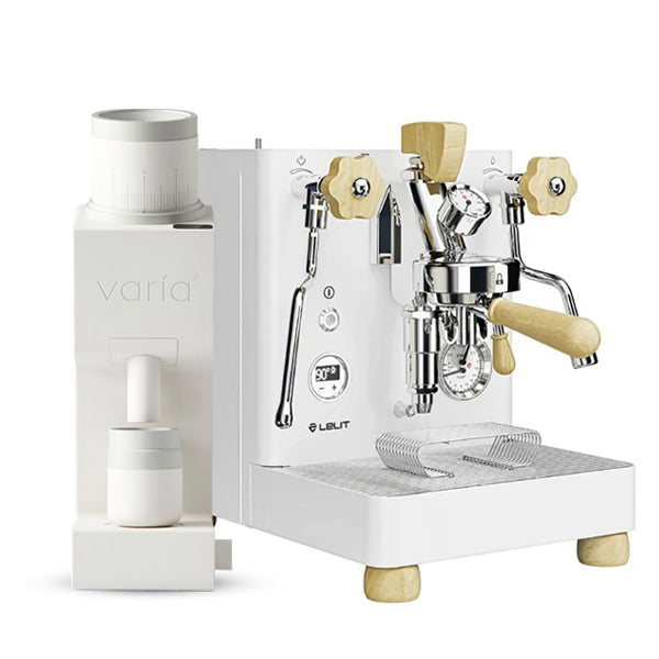 Lelit Bianca V3 PL162T Coffee Machine White With Varia VS6 Grinder White