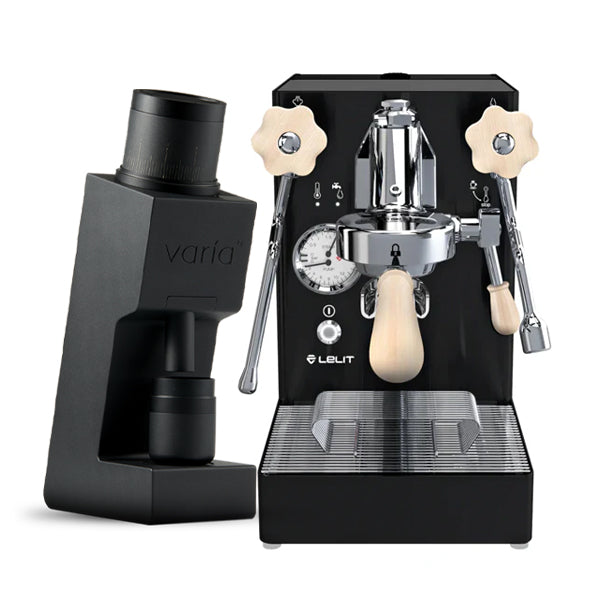 Lelit MaraX PL62X Coffee Machine Black with Varia VS6 Grinder Black