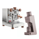 Lelit Bianca Stainless Steel Walnut Varia VS4 Ruby Rose Espresso Machine Bundle