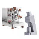 Lelit Bianca Stainless Steel Walnut Varia VS4 Silver Espresso Machine Bundle