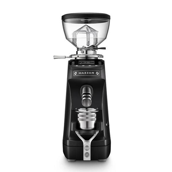Mazzer Mini G Grinder with 64mm flat burrs and programmable dosing for accurate espresso preparation