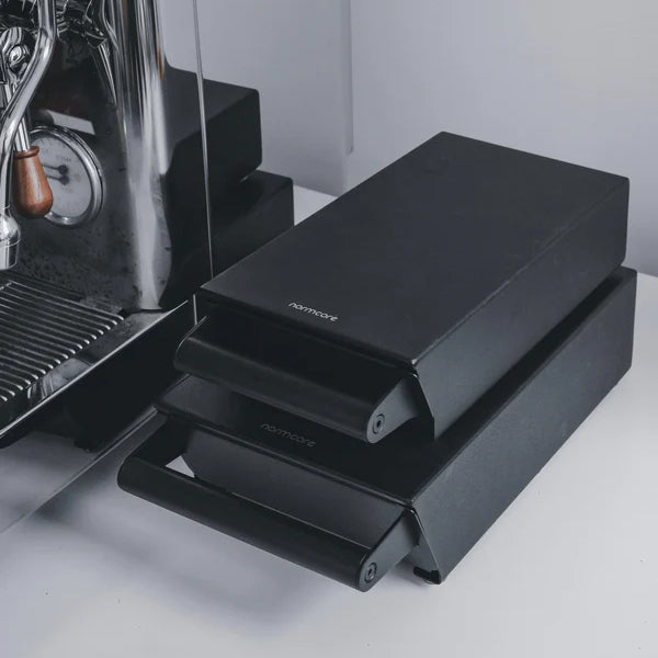 Culinaris Espresso Afslagcontainer, Coffee Knock Box, roestvrij staal, afklopbak, koffiemachine-accessoires, zwart mat Culinaris Espresso Afslagcontainer, Coffee Knock Box, roestvrij staal, afklopbak, koffiemachine-accessoires, zwart mat